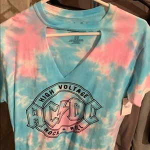 Tie dye AC/DC shirt